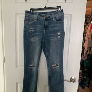 INC boyfriend jeans w/ patches. EUC